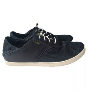 OluKai Men's Nohea Mesh Slip-on Shoes Black~ Green Size 11 M Retail $125